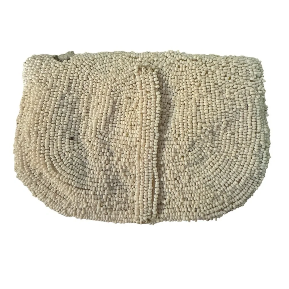 Vintage beaded coin purse/card holder. Handmade in Belgium‎
